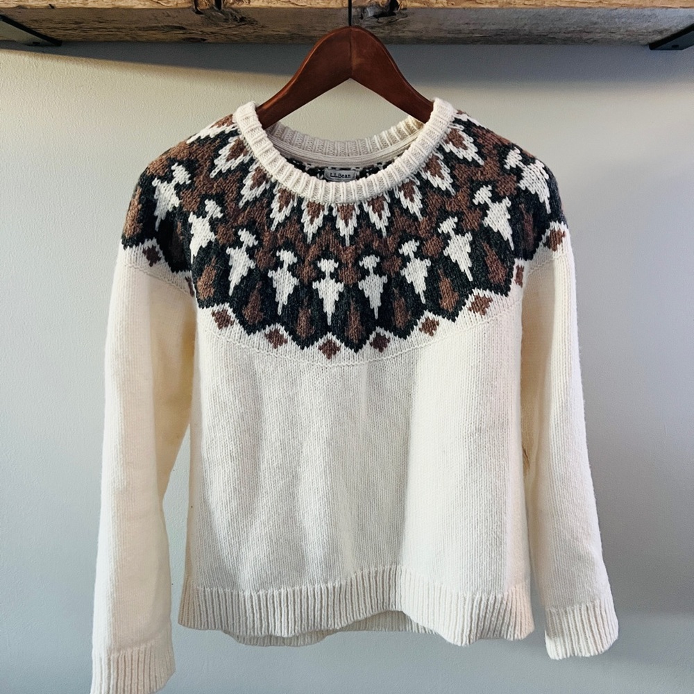 L.L. Bean Fair Isle Wool Sweater